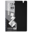 Тетрадь обложка пластик, А5 80 л., гребень мягкий, вырубка для ручки, клетка,