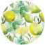 Набор бумажных тарелок Лимоны, в т/у пленке, 6 штук, d=180 мм.