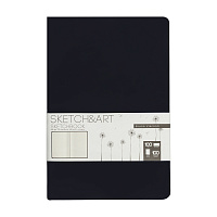 SKETCHBOOK SKETCH&ART BV, ORIGINAL НА РЕЗИНКЕ, 143х216 мм, 100 л., ЧЕРНЫЙ 100 гр. (ЧЕРНЫЙ)