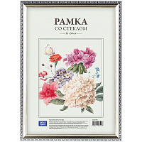 Рамка пластиковая 21*30см, № 9, серебро: 234017 штр.: 4680211081003