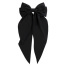 Заколка для волос баретте 25x41 см, с бантом и широкими хвостиками, чёрный,