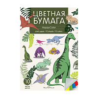 НАБОР ЦВЕТНОЙ БУМАГИ А4, 10 ЛИСТОВ, 10 ЦВЕТОВ