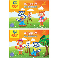 Альбом для рисования 40л., А5, на склейке Мульти-Пульти "Приключения Енота"  А40мкл_18048