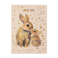 ТЕТРАДЬ А5, Bruno Visconti "Love me.Зайки" 40л. клетка