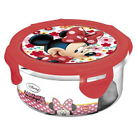 Контейнер пластиковый (круглый, 270 мл). Минни Маус Цветы