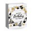Пакет подарочный (1 штука) 18х10х23 см (M), "Happy Birthday", ассорти,