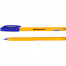 Ручка шариковая синяя "Darvish" на масляной основе корпус жёлтый