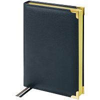 Ежедневник недатированный, A5, 160л., кожа, Delucci, фактурная кожа, зол. срез