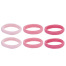 Резинки для волос НАБОР 6 шт., мягкие, большие, оттенки розового, MONTE VITA