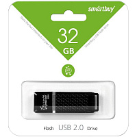 Память Smart Buy USB Flash 32GB Quartz черный: SB32GBQZ-K