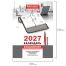 Календарь-ежедневник настольный перекидной на 2027 г., "ОФИС", 320 л.,