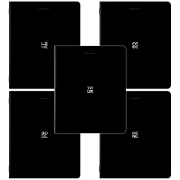 Тетради ДЭК А5 48 л. КОМПЛЕКТ 5 шт. BRAUBERG, скоба, клетка, SoftTouch, "GLOOM", 404964