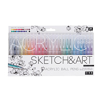 НАБОР АКРИЛОВЫХ РУЧЕК "SKETCH&ART" 1,0 мм, 24 цвета