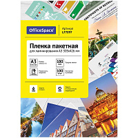 Пленка для ламинирования А3 OfficeSpace 303*426мм (100мкм) глянец 100л.: LF7097 штр.:  4680211050979